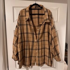 Shein Plaid Button-Up Shirt - Size 28/30